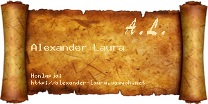 Alexander Laura névjegykártya