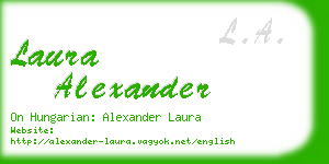 laura alexander business card